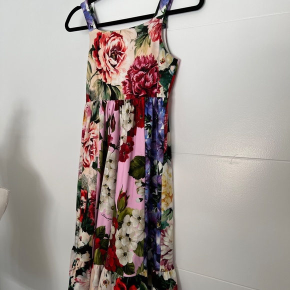 Dolce & Gabbana Multi Colored Floral Strap Sleeve Party Dress Stretch - Picture 4 of 8